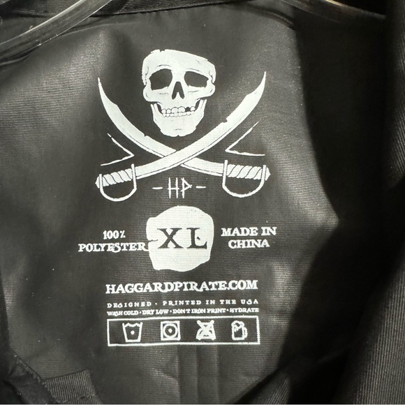 HAGGARD PIRATE Mens “Support Your Local Fisherman” Windbreaker XL NWOT - Picture 4 of 6